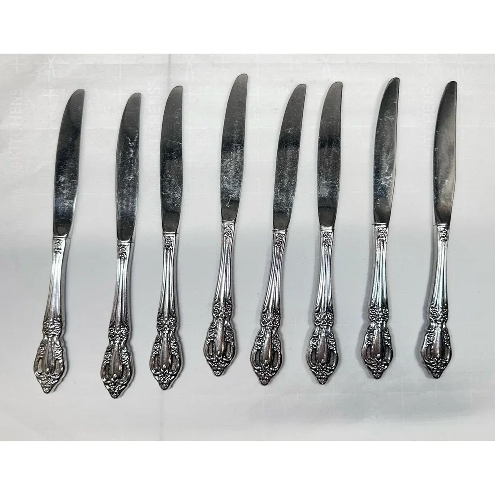 Oneida RAPHAEL Dinner Knife Knives Stainless Flatware Set Of 8
